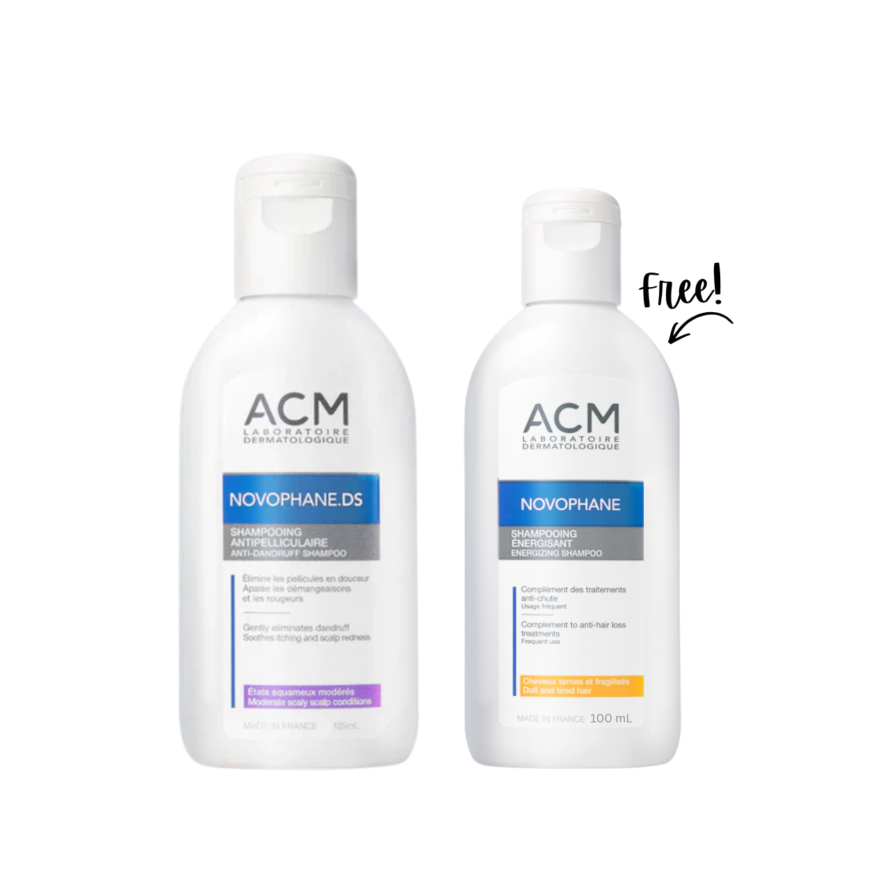 Buy One Novophane Ds Anti Dandruff Shampoo 125 ML Get One Free Novophane Energizing Shampoo 100 ML